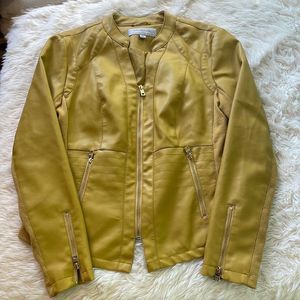 Andrew Marc Yellow Leather Jacket